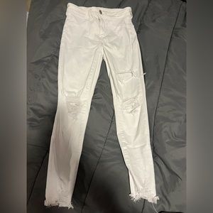 American Eagle White Skinny Jeans